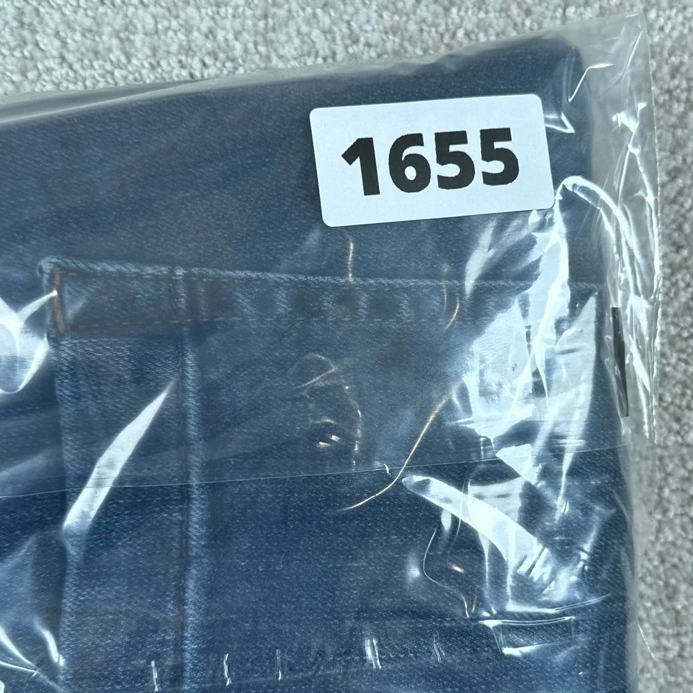 Revtown Mens 34x30 Dark Wash Slim Taper Fit Stretch Denim Blue Jeans